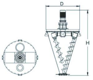 conical screw mixer(nauta mixer)